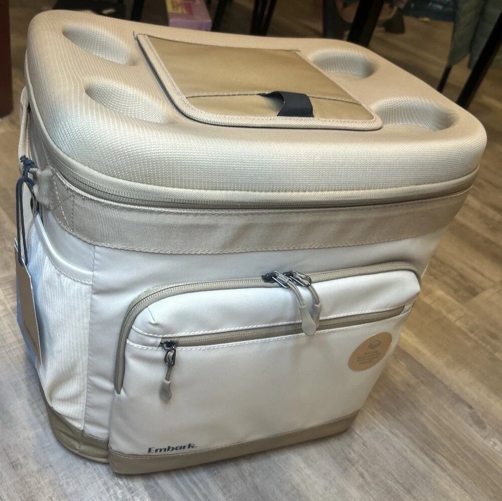 Embark Cooler 26QT Portable Bag Soft Side Tan Cooler ONLY No Rolling Cart